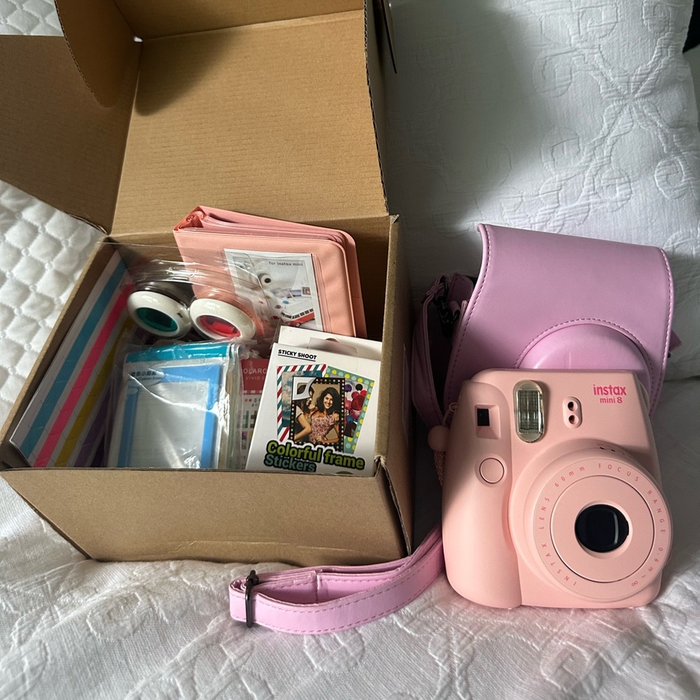 Instax Pink Film Photography Camera
